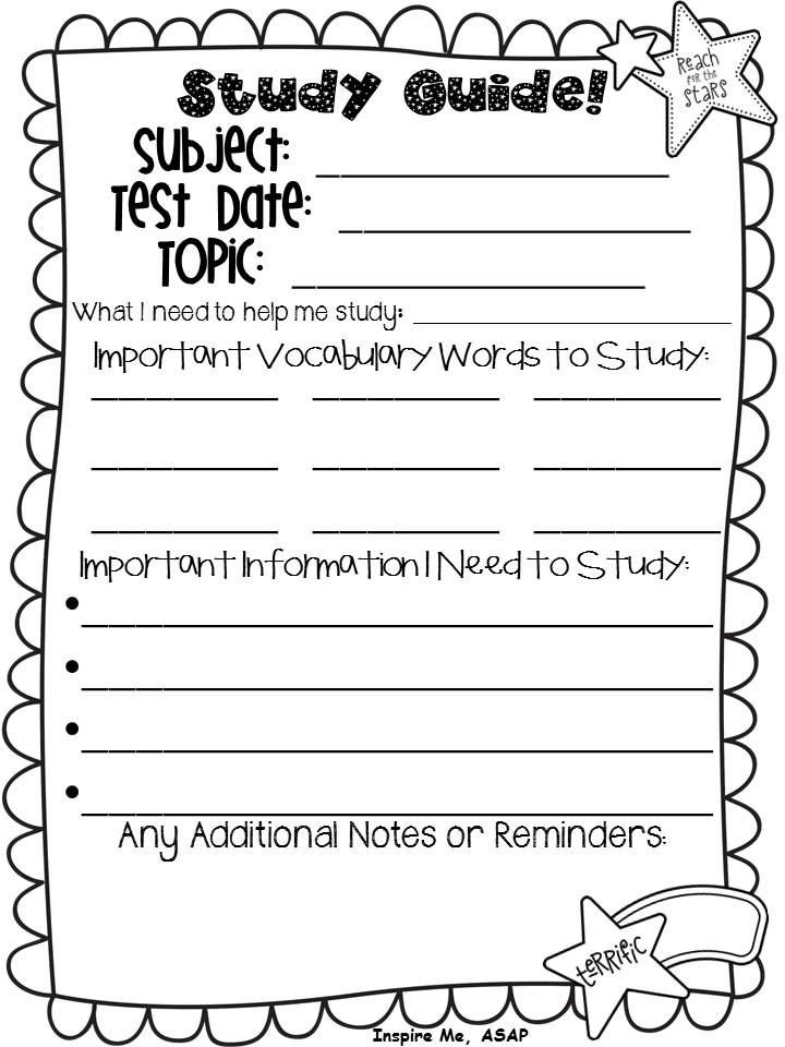 study guide template