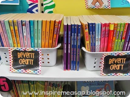 classroom library labels - reader's notebooks
