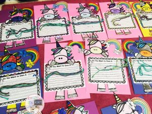 Looking for a fun, engaging, and unique way to teach opinion writing? Students determine their opinion and develop reasons to support their opinion in this writing lesson. This blog post also shows pictures of a colorful unicorn bulletin board to display the students' final draft. by Inspire Me ASAP