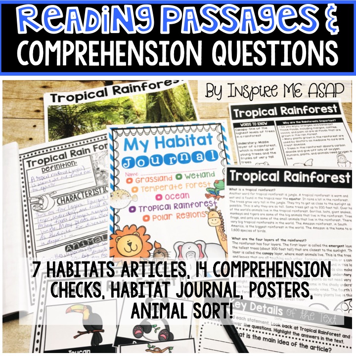 Habitats and Animal Habitats Flip Books - Science Reading Activities