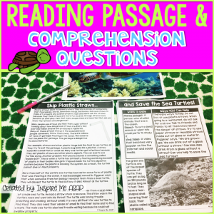 sea turtle reading passage and comprehension questions